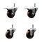 Service Caster 3'' High Temp Phenolic Wheel Swivel 7/16'' Stem Caster Set 2 Total Lock Brake, 4PK SCC-GRTTL20S314-PHRHT-716138-2-S-2 - alternate 1